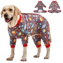 LovinPet Large Dog Pajamas: Large Breed Pitbull/Boxer/Labrador/Doberman, Lightweight Onesie,Space-Travel Grey Print,Post Surgery Shirt,UV Protection,Pet Anxiety Relief,Wound Care BOR Big Dog/Medium