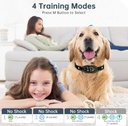 Smart Dog Bark Control Collar - Rechargeable Anti Barking Collar for Small, Medium, Large Dogs - 4 Training Modes, IP67 Waterproof, Black