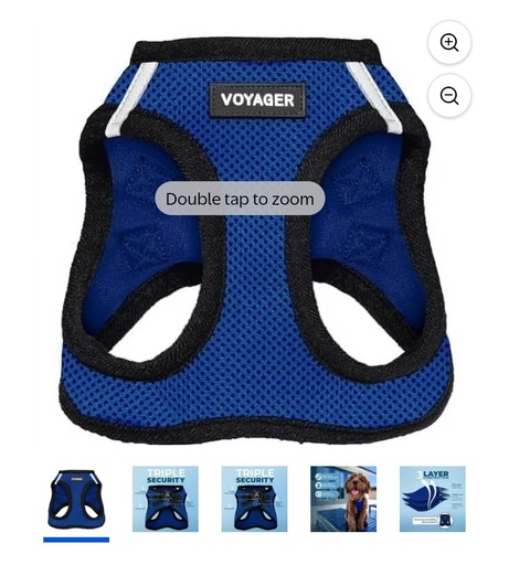 Voyager Step-in Air Dog Harness - All Weather Mesh Step in Vest Harness for Small and Medium Dogs and Cats by Best Pet Supplies - Harness (Royal Blue/Black Trim), XL (Chest: 20.5-23")